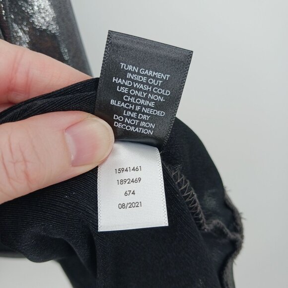 Torrid Liquid Shine Silver Metallic Top 4X Crew Neck Tee - Picture 9 of 12